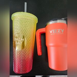 2 New Summer Drink Tumblers- Vizzy And Palm Bay
